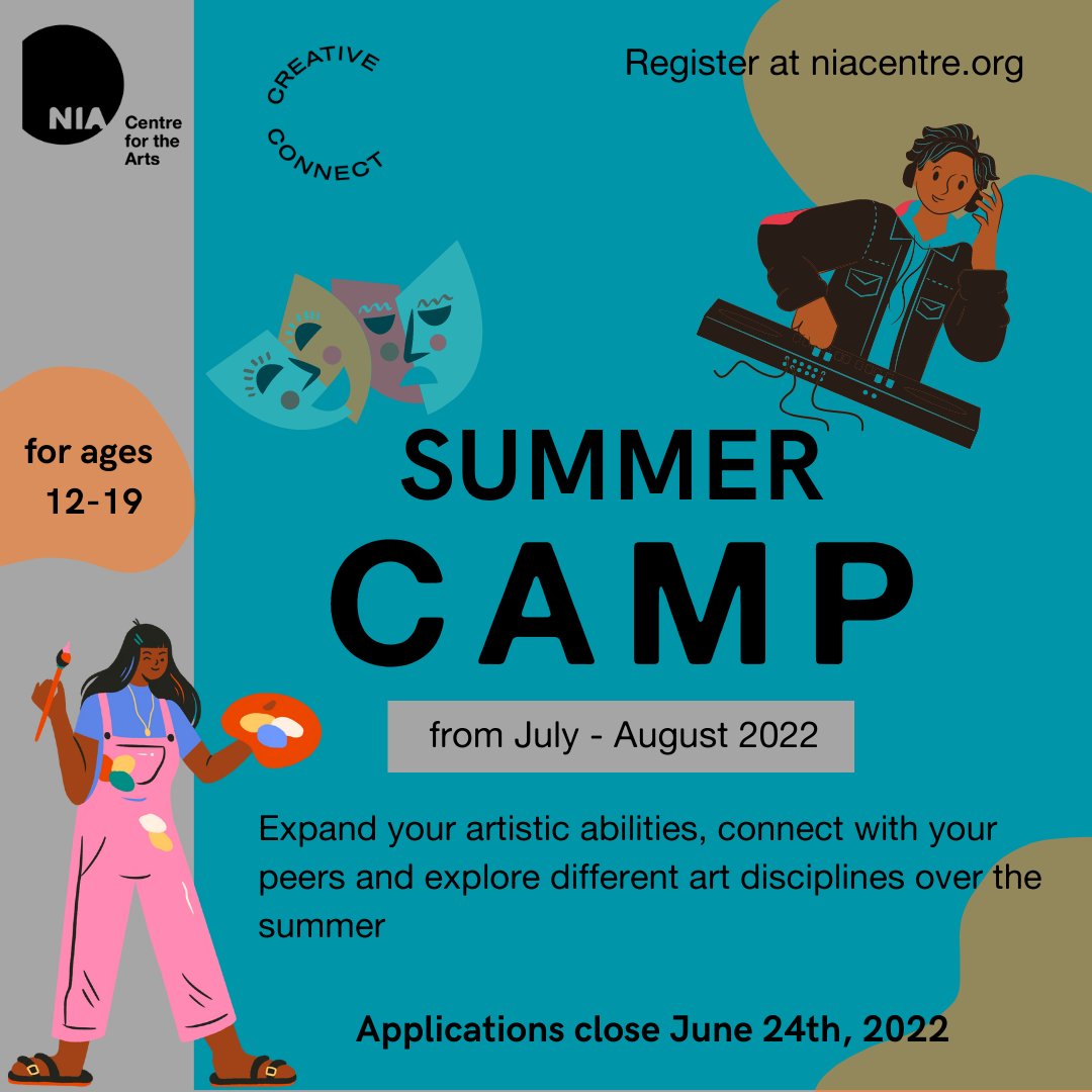 Youth, have you signed up for camp yet? This summer, we're giving you the chance to connect with Black artists, expand your creativity and make new friends! 

Sign up for camp by clicking the link: bit.ly/NiaSummerCamp2…