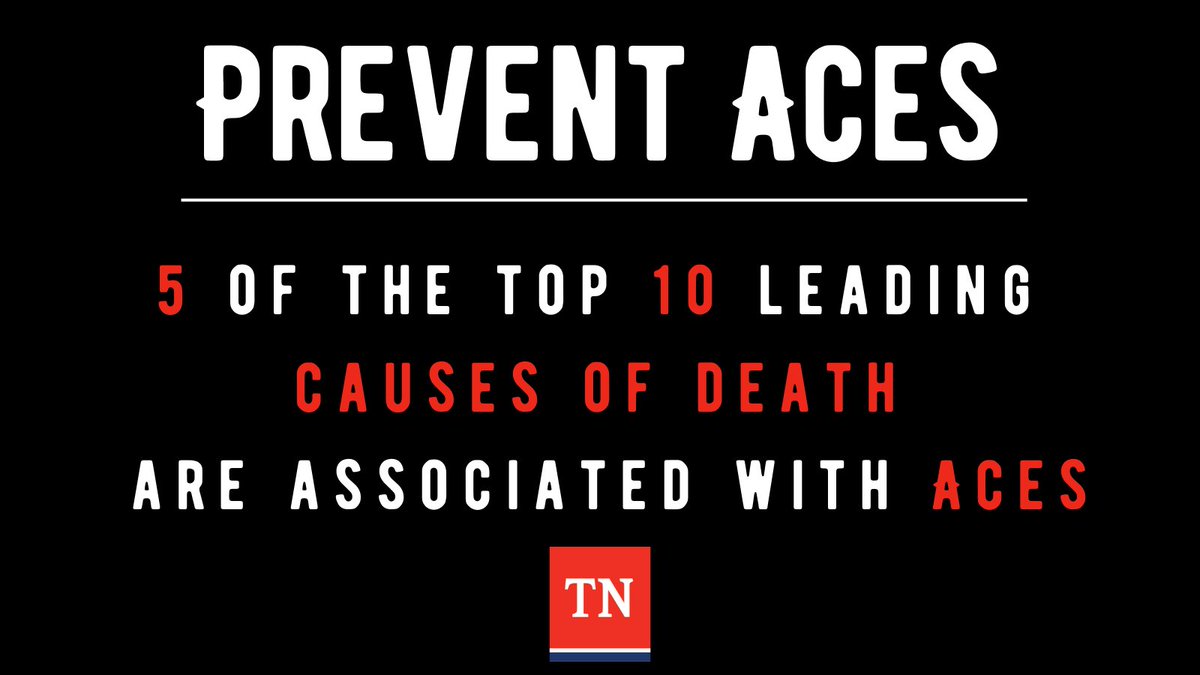 TNDeptofHealth's tweet photo. DYK that at least 5 of 10 leading causes of death are associated with ACEs? ACEs stands for adverse childhood experiences which are potentially traumatic events that occur during childhood. Prevention could reduce many health conditions. For more: https://t.co/tnr5jS06ld https://t.co/DnKCKZQdw7