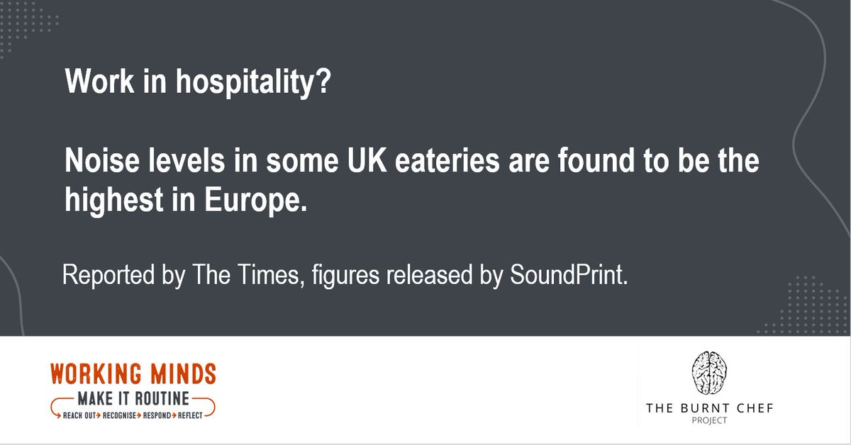 H_S_E's tweet photo. Today @thetimes reported that noise levels in London eateries are the highest in Europe, second only to San Francisco worldwide. Find out how to protect and support people working in hospitality with stress and noise levels https://t.co/GJ9VKgSZ9D @burnt_chef https://t.co/5nGWjW3aFA