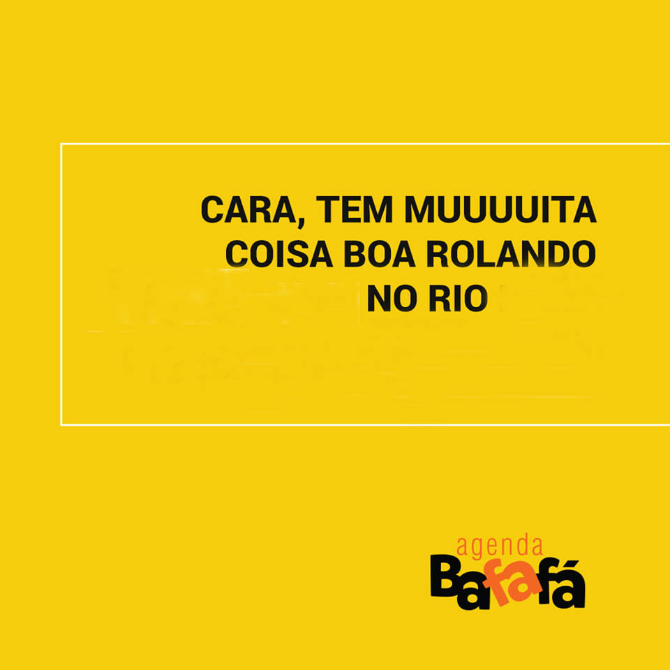 agendabafafa's tweet photo. Agenda Bafafá, a essência do Rio!
https://t.co/YURcUCG1Cg https://t.co/IdZZuFrBc2