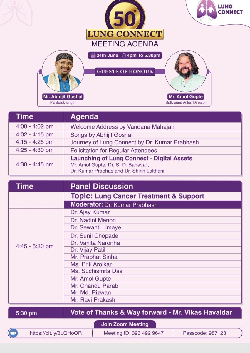 'Lung connect' is a #patient support group for #lungcancer patients pan India. The first of it's kind, formed  in the year 2020 , when the pandemic was at its peak! Lung cancer patients need constant support n with this thought lung connect was formed. 1/3
