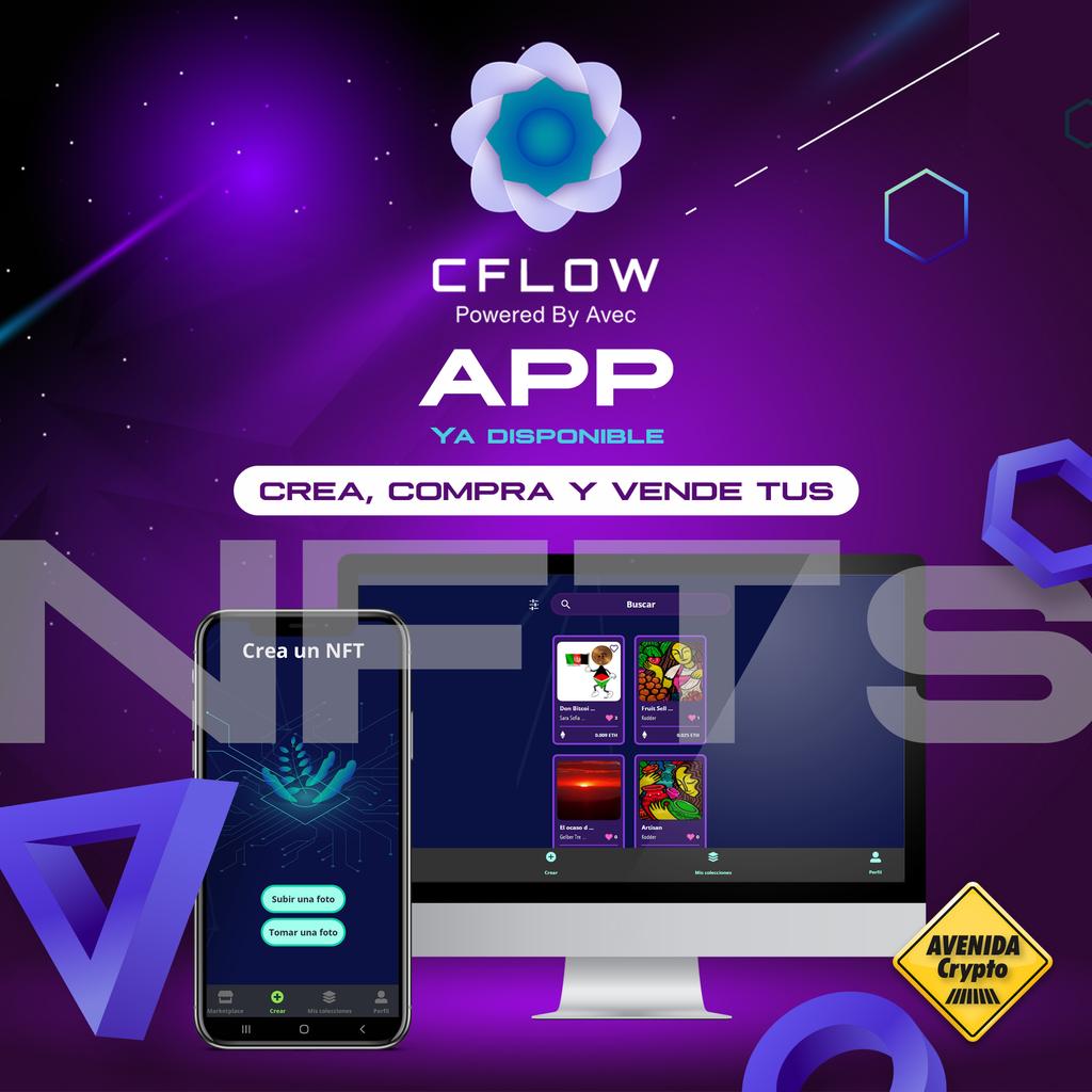 AvenidaCrypto's tweet photo. ๐จ#ANUNCIO
@CflowNfts ya Disponible en #Web y #Android ๐๐
https://t.co/pEwKmAjox7
https://t.co/T8GK92S0rN
Crea, Compra, Vende y Comparte tus #NFTs ๐ฅ๐
@OscarARod
@RogerTriminio
@monicataher
#CFLOW $AVEC $ETH $BTC $KLEE #NFT #NFTs #NFTartist #nftart #NFTNYC #nftcollector https://t.co/iHOP27EuVF