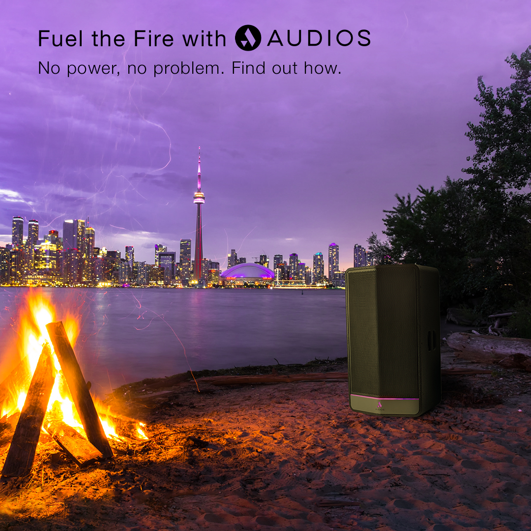 Fuel the Fire with Audios. Set the mood with the industry's 1st cableless DJ speakers. With Audios all you have to do is place the speakers where you want and hit the power button. No outlet required. No WiFi router or bluetooth required.  
Get on the list hubs.la/Q01ffq1w0