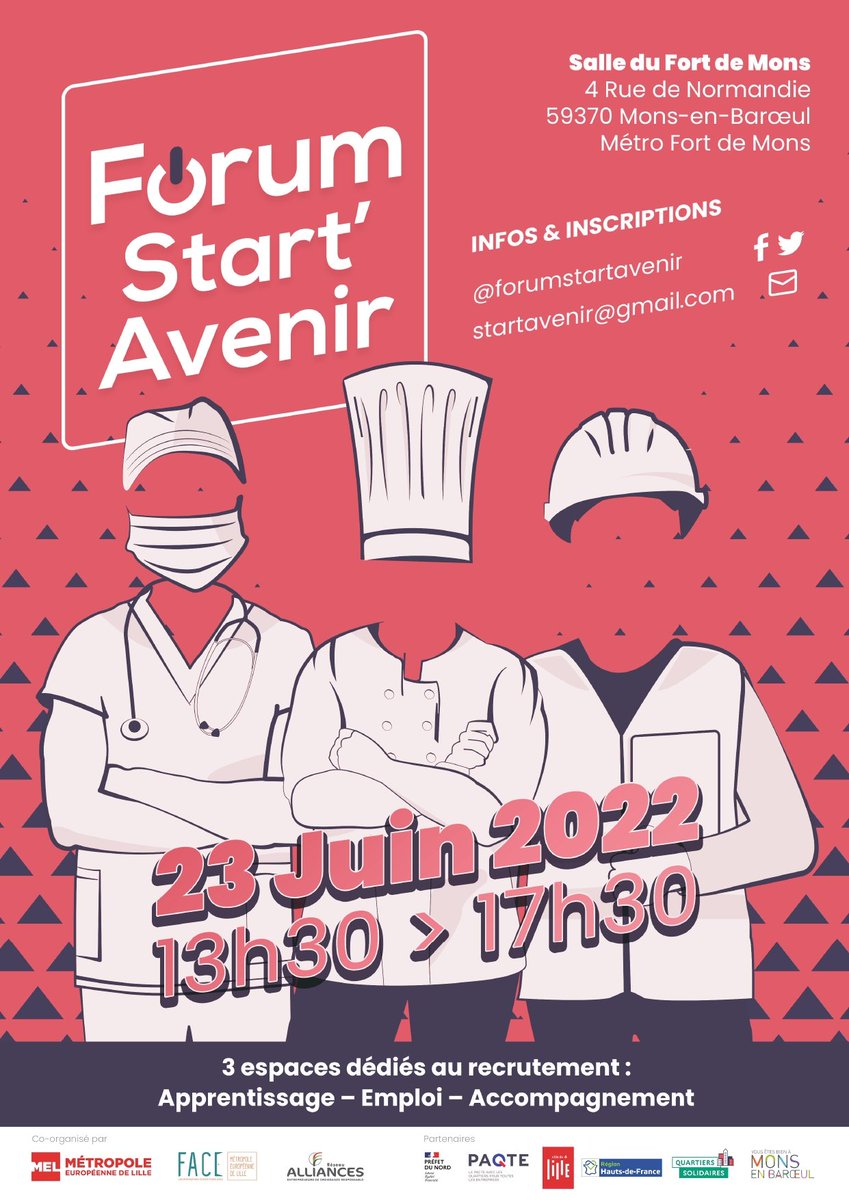 Boulanger_CC's tweet photo. Venez nous rencontrer lors du Forum Start'Avenir ce jeudi 23 juin 2022 de 13h30 à 17h30 pour découvrir nos métiers de la relation client 😉
➡️ Vous avez moins de 30 ans et êtes à la recherche d’un emploi ou d'une alternance ?
➡️ RDV à la salle du Fort de Mons 
#SiBienEnsemble https://t.co/cXPrKNdYon