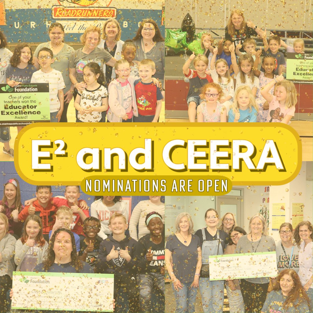 OPSF233's tweet photo. A friendly reminder that E² and C.E.E.R.A. nominations are STILL OPEN during the summer! Nominate a teacher or staffer for recognition this fall at https://t.co/bKttgch5YX

#OPSmomentsthatmatter #meetingtheneed https://t.co/z2jwmYixDb