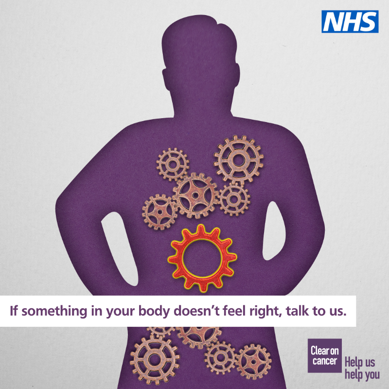 NHSuk's tweet photo. If something in your body doesn't feel right, talk to us. Most people who go for tests find out it's not cancer. Finding out sooner is always better. Contact your GP practice.
