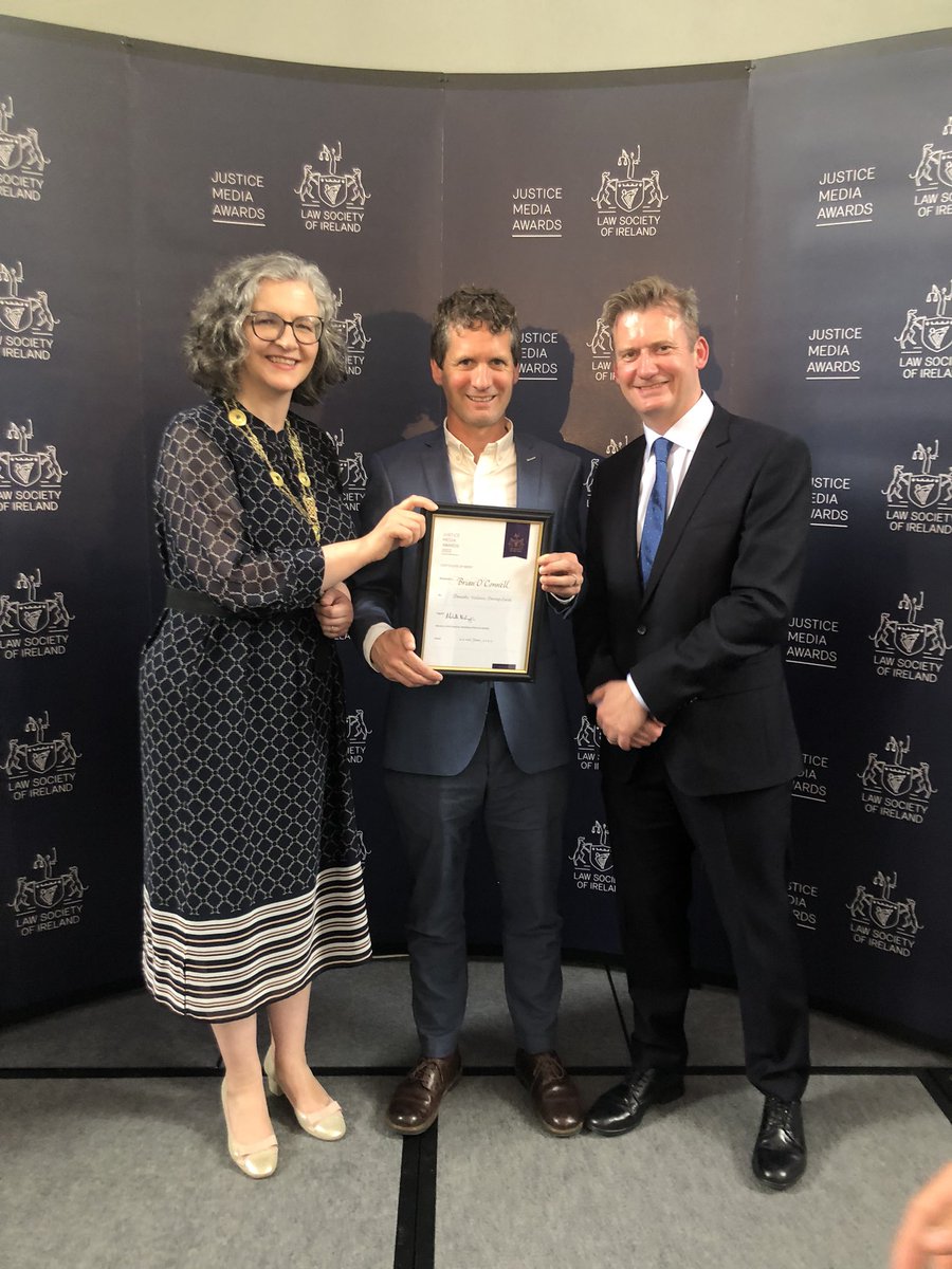 oconnellbrian's tweet photo. Thank you to the @LawSocIreland for their Justice Media Merit Award for my @TodaywithClaire report on ‘domestic violence during Covid’. https://t.co/cRvPW4ttJk