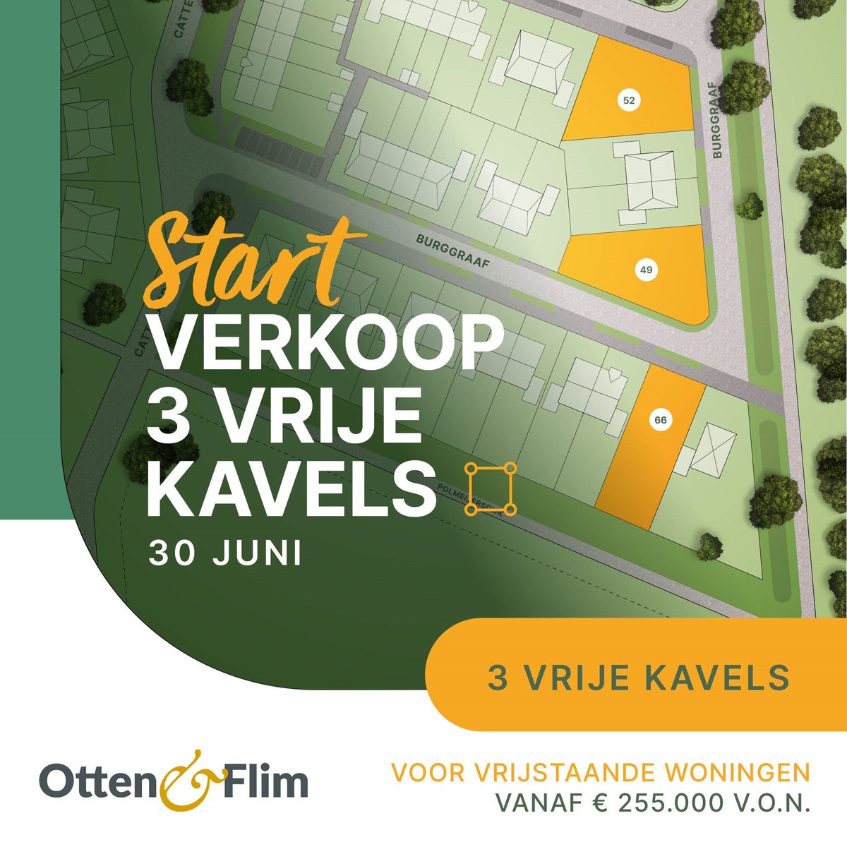 Drie #bouwkavels komen via <a href="/ottenflim/">Otten & Flim</a> te koop #Rijssen. Aanmelden via opbroeknoord.nl