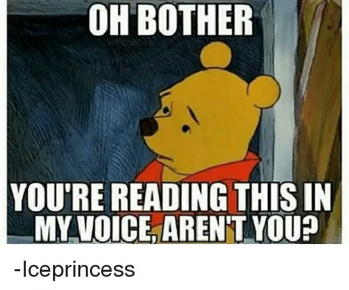 dnegrey's tweet photo. It's true, isn't it?

#voiceover #VoiceoverFun #PoohBear https://t.co/t1zm8zQbdf