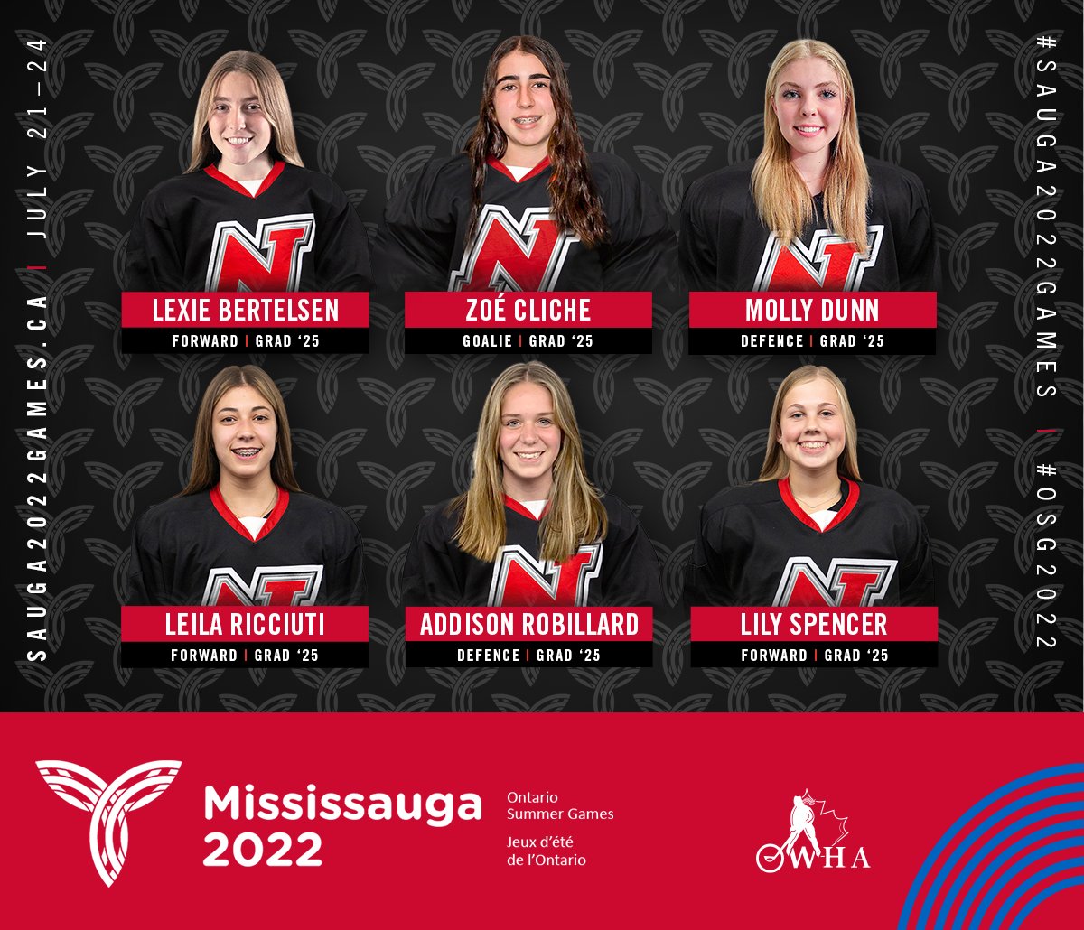 Congratulations to our U22 rookies on being selected to participate in the U16 Ontario Summer Games!😎🏒
<a href="/sauga2022games/">Mississauga 2022 Ontario Parasport and Summer Game</a> #OSG2022 #OWHA #GoNepeanWildcats #womenshockey