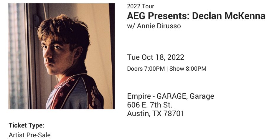 jillegli's tweet photo. @DeclanMcKenna i will never shut up about this. see you in austin bestie 🫶🏻 https://t.co/XxOUXT0Z40