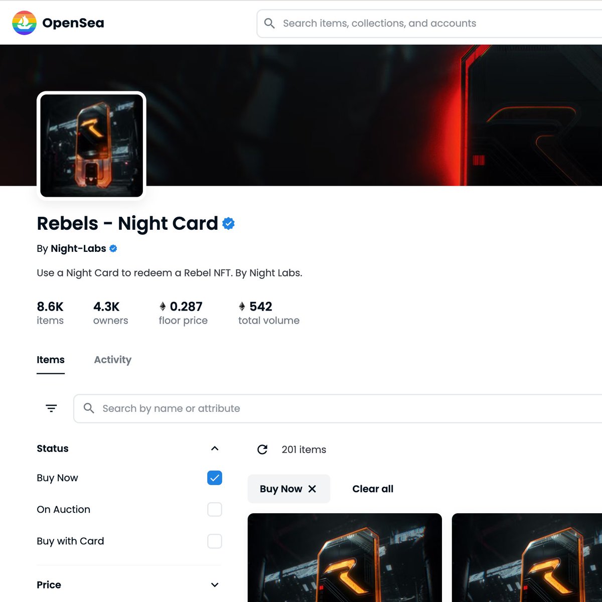 rocketinspirit's tweet photo. With @rebelsbynight spaces on friday approaching and reveal experience around the corner. People are clutching onto their Night Cards which they will be able to redeem for a Rebel or leave unrevealed for future use. Under 2.5% supply listed 👀 #Reb3llion https://t.co/XTtidocTtb