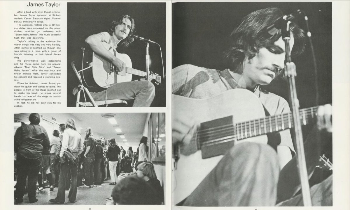 UTKnoxville's tweet photo. Hey, @JamesTaylor_com, we read somewhere that you played 41 songs when you were on campus in November 1971! Welcome back to Knoxville! https://t.co/Ygs7QhiVha