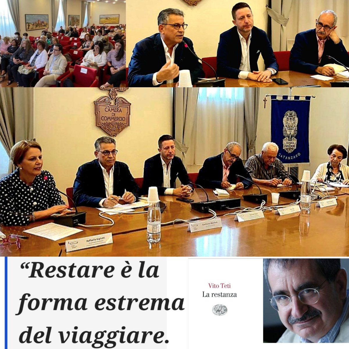 GFrancoManfredi's tweet photo. "Restare è anche mettere in discussione i propri luoghi, conoscerli in modo nuovo, rischiare anche di sentirsi spaesati».
           #VitoTeti

#restanza
#paesi
#abbandono
#Calabria
#SanNicolaDaCrissa
#LuigiLombardiSatriani
#AreeInterne
#southworking
#CameraDiCommercioCatanzaro https://t.co/sLXMgeSYgA