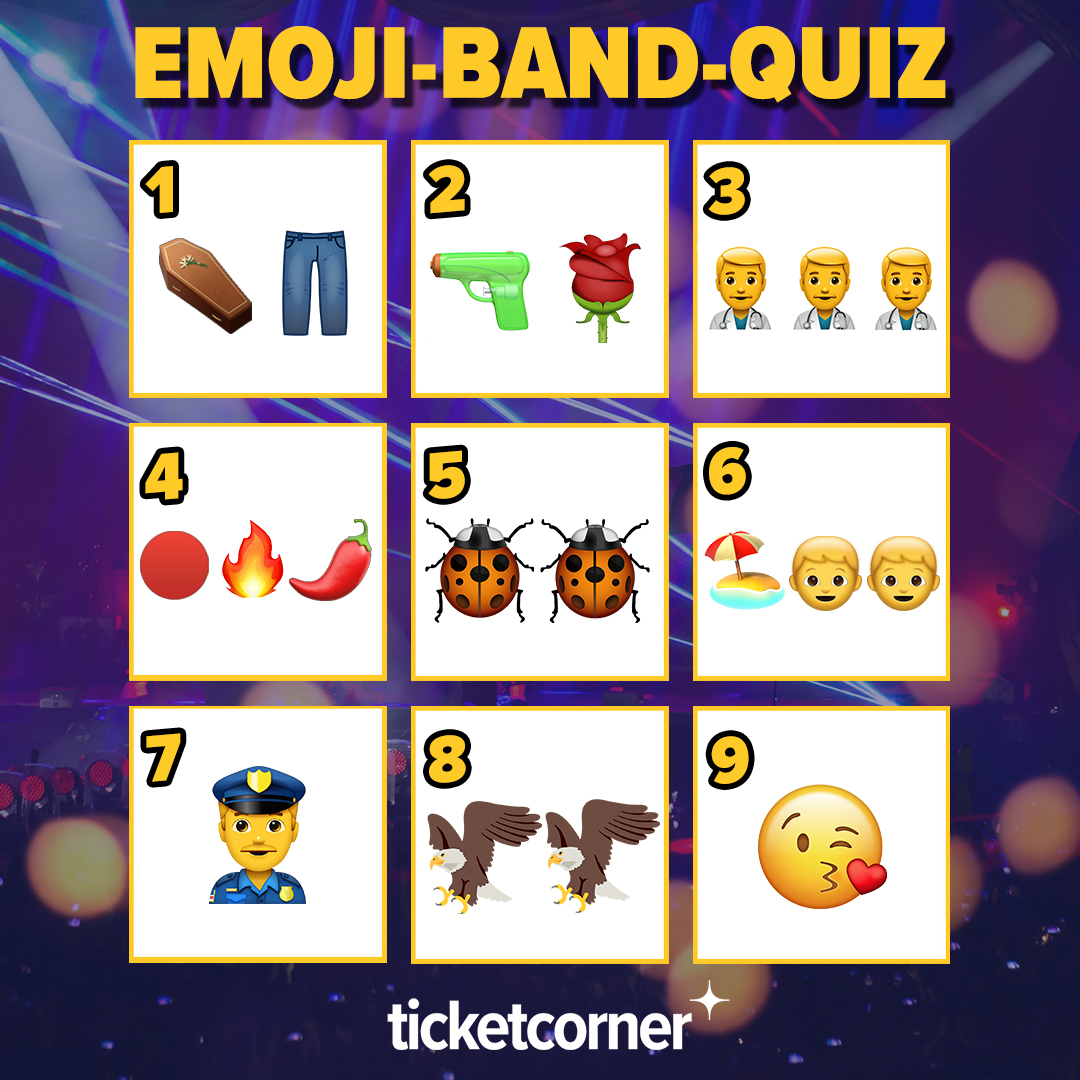 Kannst du alle 9 Bands erraten? 🤔 

Schreib deine Vermutungen in die Kommentare. 😋