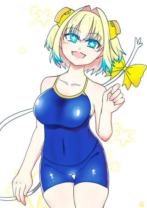 今時のスク水パイにゃん落書き 