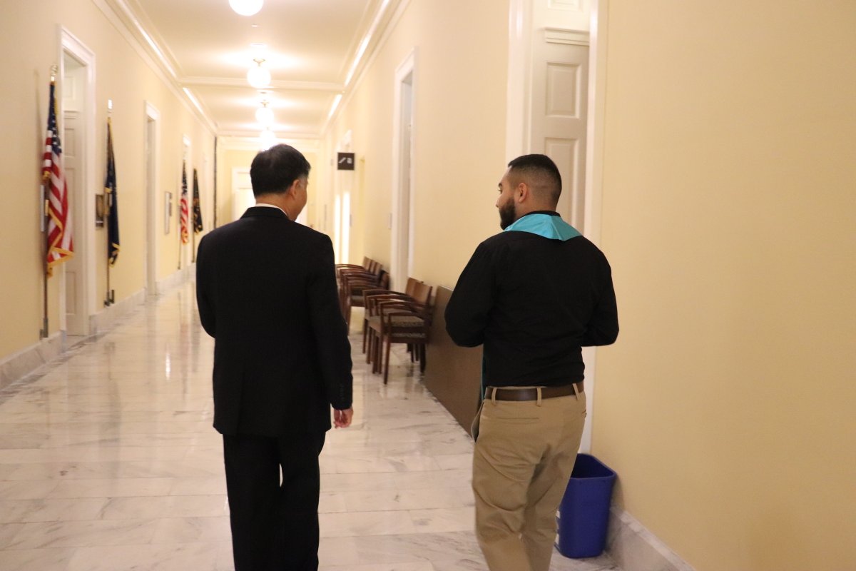 RepTedLieu's tweet photo. Today is one of our favorite days - it's #FosterYouthShadowDay! Honored to host an amazing former foster youth, Joseph, who just graduated from Citrus College and is now heading to Cal State LA. Joseph is #BeyondResilient, and will do amazing things with his future. https://t.co/VljGmCoaxx