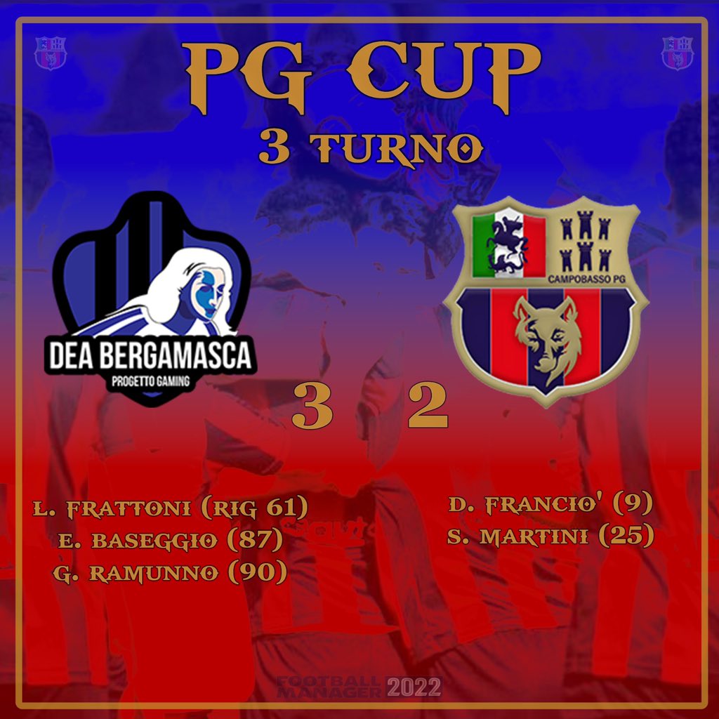 Nel terzo turno di coppa arriva la sconfitta beffa contro l’Atalanta, squadra di serie A. Anche in questa occasione andiamo sopra di due gol, poi arriva l’espulsione di Ricco e il gol dell’1-2. Poi allo scadere i gol di Baseggio e Ramunno. Finisce qui la nostra avventura in coppa