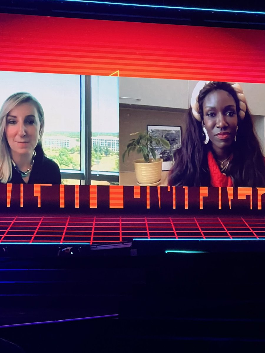 PremierHA's tweet photo. Next on the #breakthroughs22 stage: @KayceeKalpin and @badassboz.

“It’s not about going back to normal, it’s about anticipating what’s coming in the future. We need to lean into our intuition and trust it.”vs @badassboz #FWDmotion https://t.co/QotVgojPC5