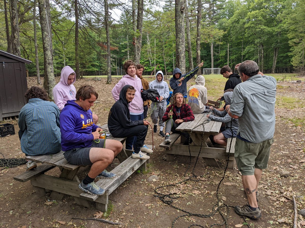 CampLawrence's tweet photo. Getting trained by our friends from @Project_Adv1971 on best practices & procedures for our Ropes Course this summer.
#CL2022
#Staff2Weeks https://t.co/9yJmc5fXWn