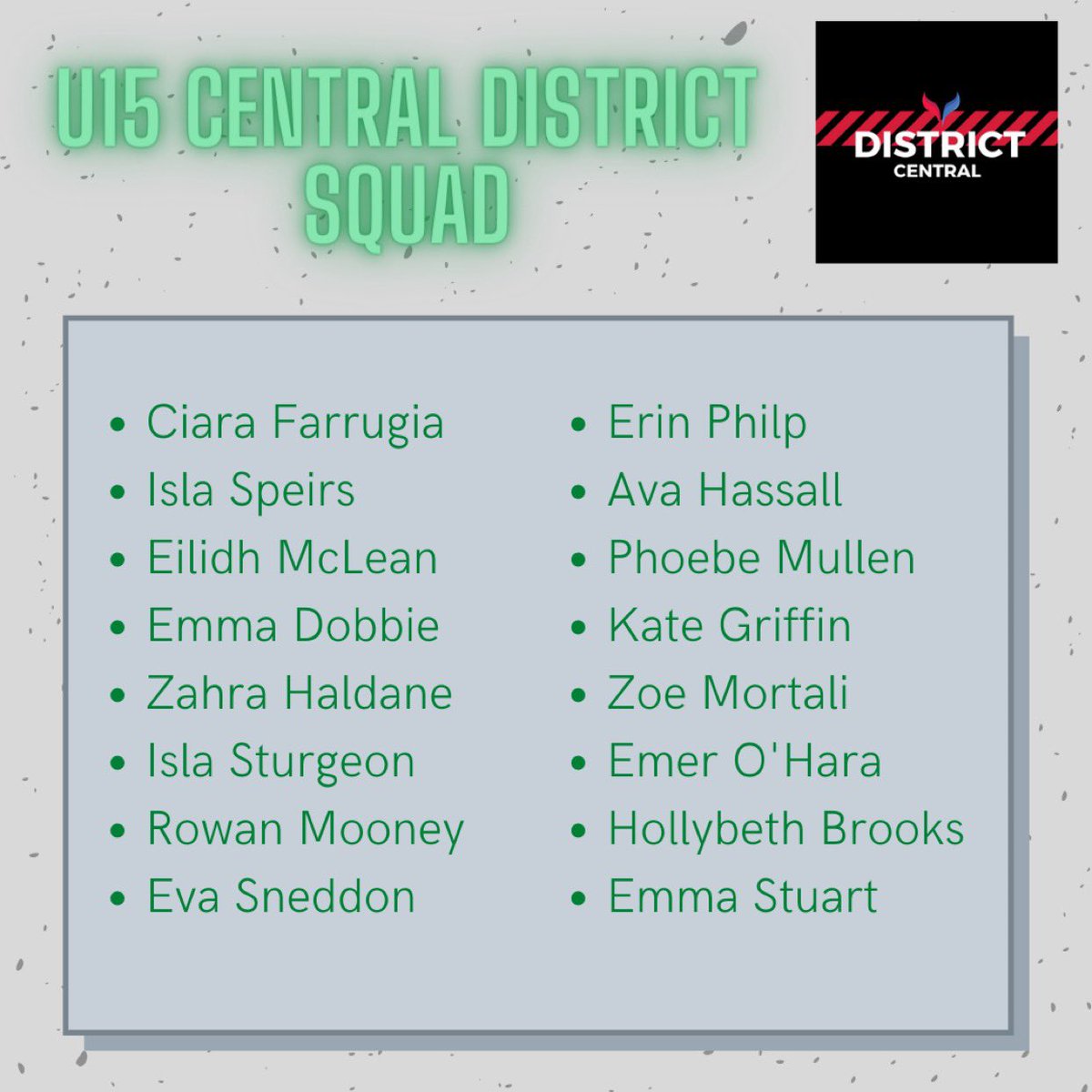 💚💜 SQUAD ANNOUNCEMENTS 💚💜

We are thrilled to name our U15 and U17 squads for the 2022-23 season after our trials at the weekend 👏

Congratulations to everyone - we are delighted to welcome you all to district and we can't wait to get to work!! 💪🥳

<a href="/Central_NA/">Central Netball Association</a>