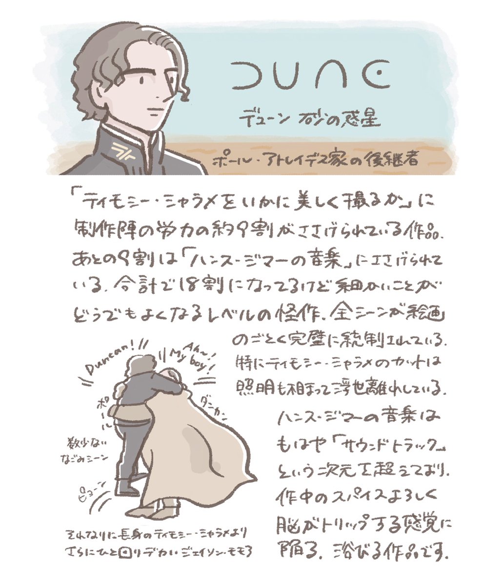 『DUNE/デューン 砂の惑星』2021年

#100日100枚映画イラスト 
#カルチャー自由研究 