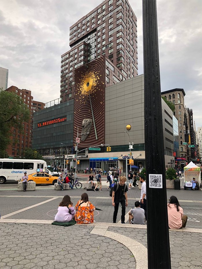 OmniX_NFT's tweet photo. ⚫️ Here are a few more clues on some of the QR code locations for our #NFTNYC2022 OAT scavenger hunt! 

Mint a commemorative #OAT by finding and scanning one of the stickers hidden throughout the city or claim yours by meeting an OmniverseDAO team member! ⚫️ https://t.co/ZS2v639UVg