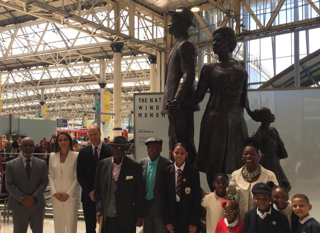 Privileged to witness unveiling of  #WindrushMonument at Waterloo and to meet Alford Gardner who first came to 🇬🇧 in 1944 and others from his generation <a href="/WindrushDay/">Windrush Day</a> <a href="/ukincaribbean/">UKinCaribbean 🇬🇧</a> @luhc