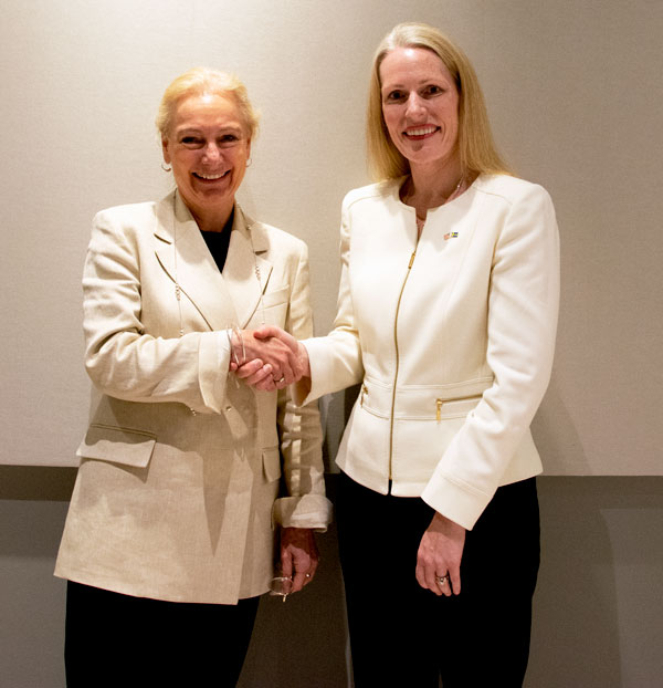 MSB was honoured to host the annual bilateral meeting with #DHSSciTech in Stockholm. Especially important in these turbulent times to cooperate across borders to increase societal security. Picture: Charlotte Petri Gornitzka, head of MSB, Kathryn Coulter Mitchell head of DHS S&amp;T. https://t.co/x8G2SOiweW