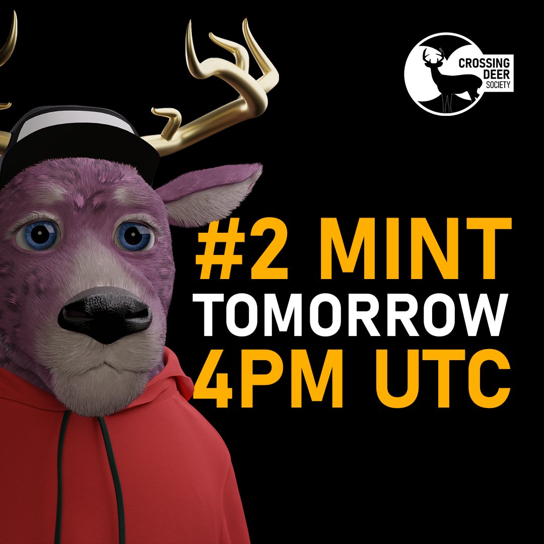 Because of the success of the first mint we decided to launch the second one sooner! 200 images will be available to mint tomorrow! They are going extremely fast so don’t miss it! Exact time will be revealed tomorrow! 🔥🔥

#NFT  #Whitelist  #NFTCommunity #NFTs  #NFTcollections