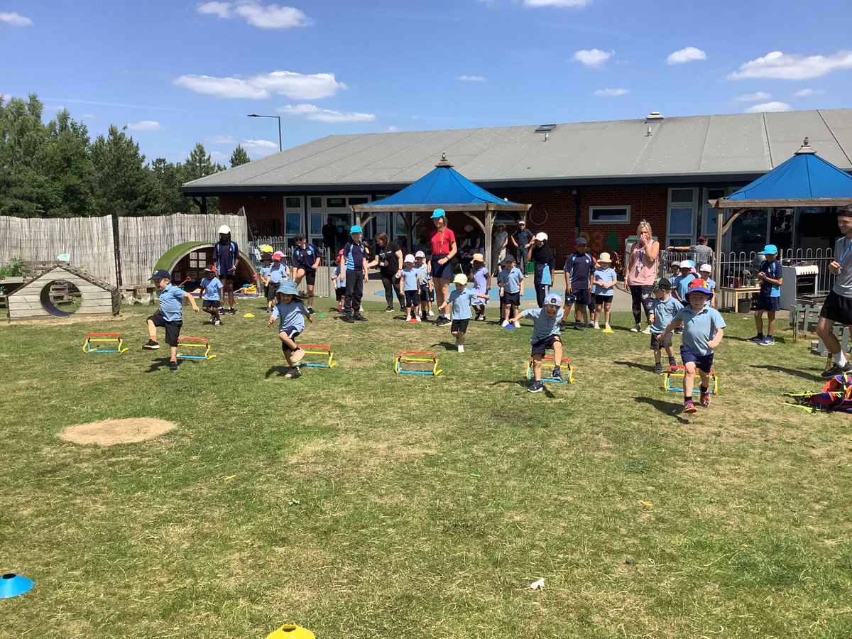 NLeeGDPS's tweet photo. What great fun was had at our Sports Day today!! Thank you to all our lovely parents and family members that supported the children on such a hot day. HUGE THANK YOU to our amazing sports leaders and teachers for organising such a fantastic event. @denisemburgess @GreatDenhamPS https://t.co/z1XMXveDGu