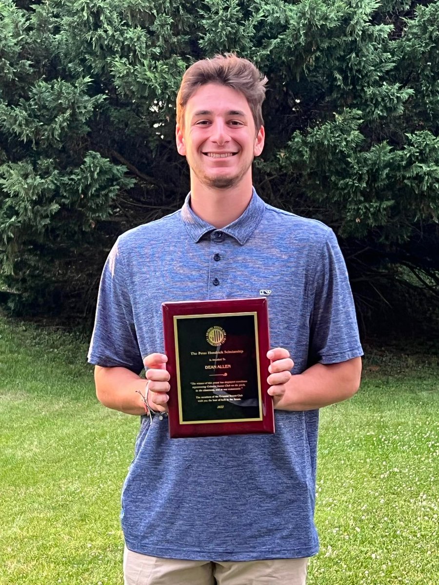 Colonial_Soccer's tweet photo. Congrats to Dean Allen on receiving one of two Colonial Soccer Club Peter Hendrick Scholarship Awards for 2022! https://t.co/Na9FDnvjj6