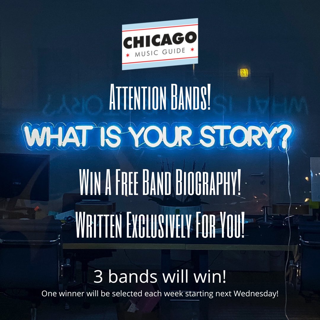 CHICAGO MUSIC GUIDE is giving bands a chance to WIN a free band biography to help them in their career! Enter the contest here: chicagomusicguide.com/win-a-free-ban… #bandbiography #whatisyourstory #win #contest #epk #presskit