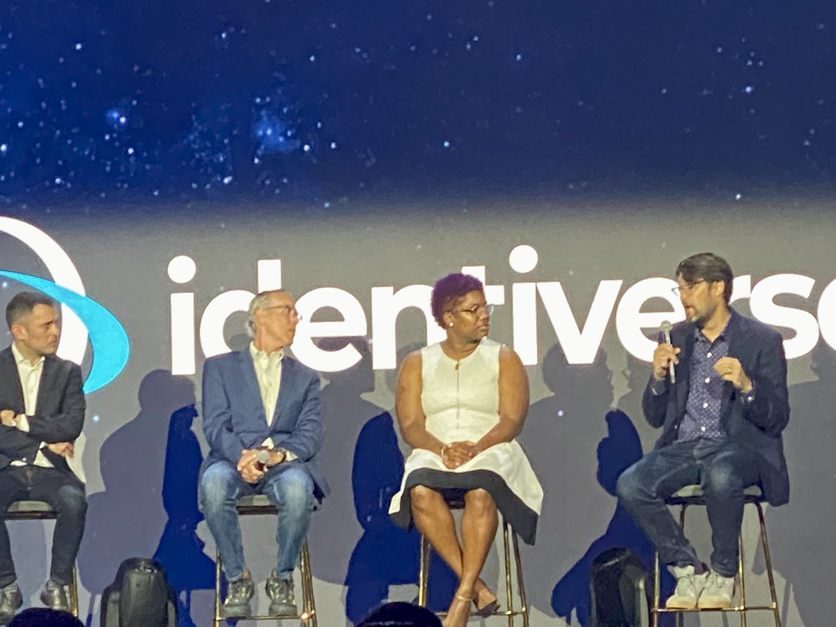 atreedev's tweet photo. The CISO Conversation at #identiverse solid learning about leadership, corporate stake holder management, influence, organization culture peppered with information security context where Identity remains the top consideration. https://t.co/bk6jXCtaWy