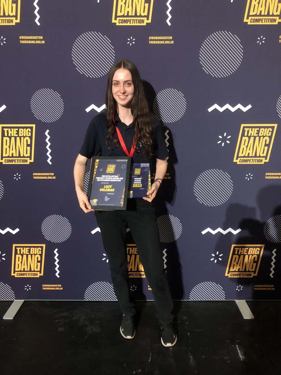 SandhighDT's tweet photo. Lucy Coleman, UK senior scientist of the year and IP office outstanding innovator. @SandbachHigh https://t.co/vzNwL0uMxA