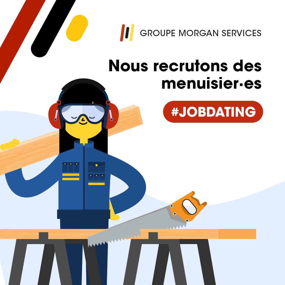 GROUPE MORGAN SERVICES HB (@hbgroupe) on Twitter photo Votre agence Groupe Morgan Services Hénin Beaumont Morgan Henin Recherche de toute urgences
2 MENUISIERS POSEURS H/F N3P2
Lieu : Douai
Contactez l'agence au 03 21 13 75 75
heninbeaumont@groupe-morgan-services.fr Votre agence Groupe Morgan Services Hénin Beaumont Morgan Henin Recherche de toute urgences
2 MENUISIERS POSEURS H/F N3P2
Lieu : Douai
Contactez l'agence au 03 21 13 75 75
heninbeaumont@groupe-morgan-services.fr