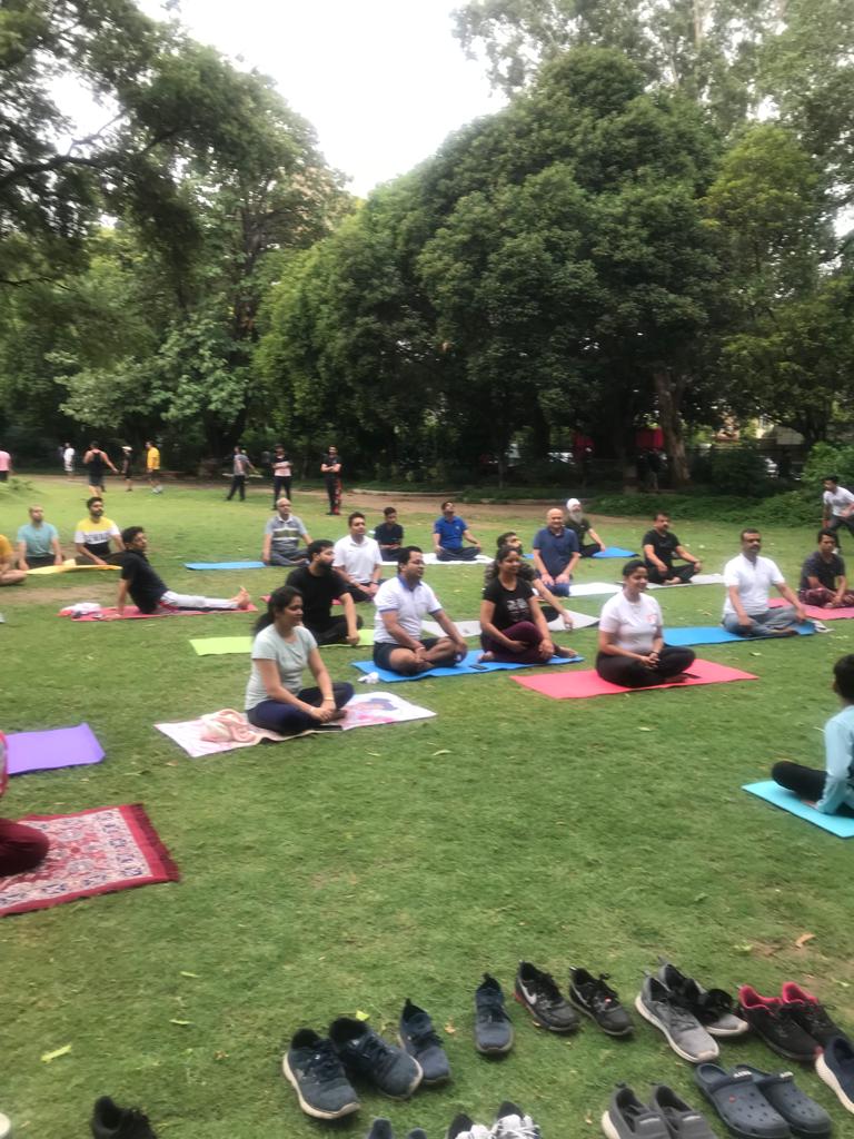 TaxationBar's tweet photo. DTBA (Direct Taxes) Ludhiana along with Ludhiana chapter of ICSI celebrated yoga week #YogaDay #dtba #health #rakhbagh #Ludhiana https://t.co/knQ3ANcagh