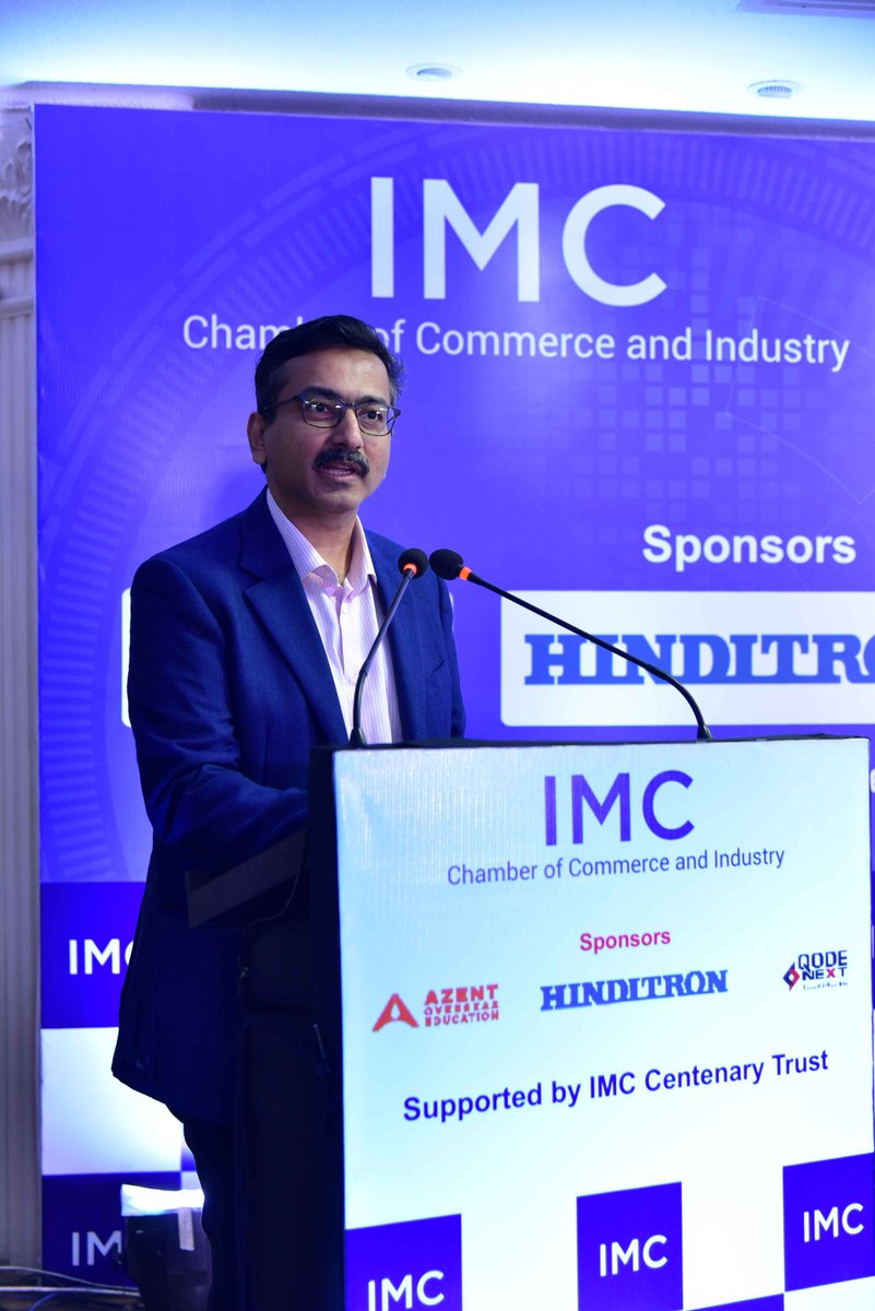 IMCDigiTechAwrd's tweet photo. Mr Anant Singhania, President-Elect, IMC proposing the Vote of Thanks at the #IMCDigitalTechnologyAwards2021 today at IMC

@azenteducation @QodeNext https://t.co/rxiTMQWRrL