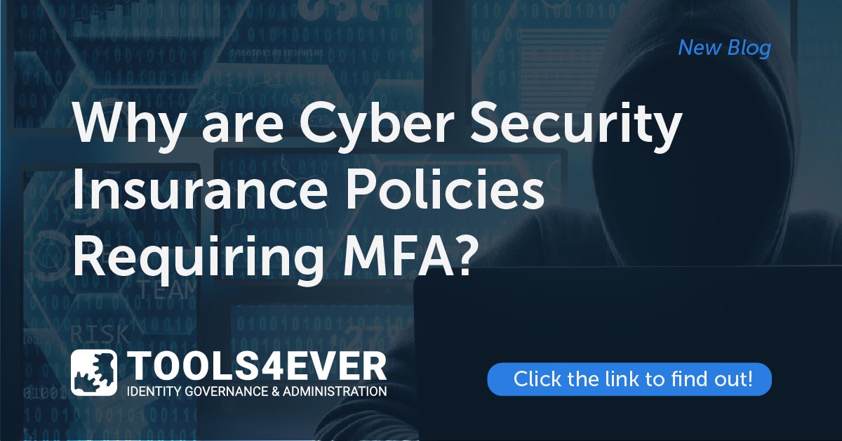 Tools4ever's tweet image. Without multifactor authentication in place, it’s going to be difficult to obtain cybersecurity liability insurance. Learn why MFA is becoming a new requirement for these policies.
#MFA #AccountSecurity

bit.ly/3x9URfu