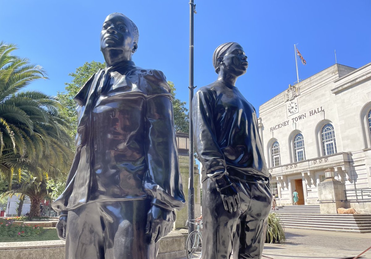 Warm Shores - our new sculpture commissioned to honour the Windrush generation in Hackney from artist Thomas J Price.

#WindrushDay celebrations start NOW in front of the Town Hall! Come join in!

#HackneyforWindrush