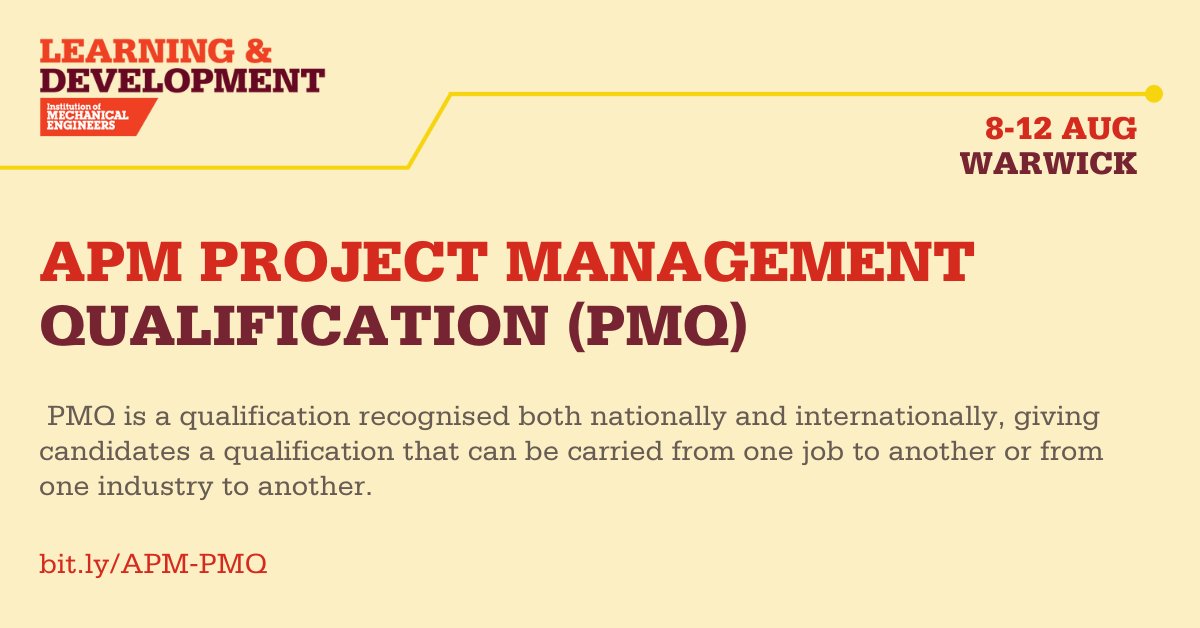 All it takes is five days of intensive training and a three hour exam the next day to achieve the internationally recognised APM Project management qualification.

Find out more: bit.ly/APM-PMQ

#projectmanagement #pmq