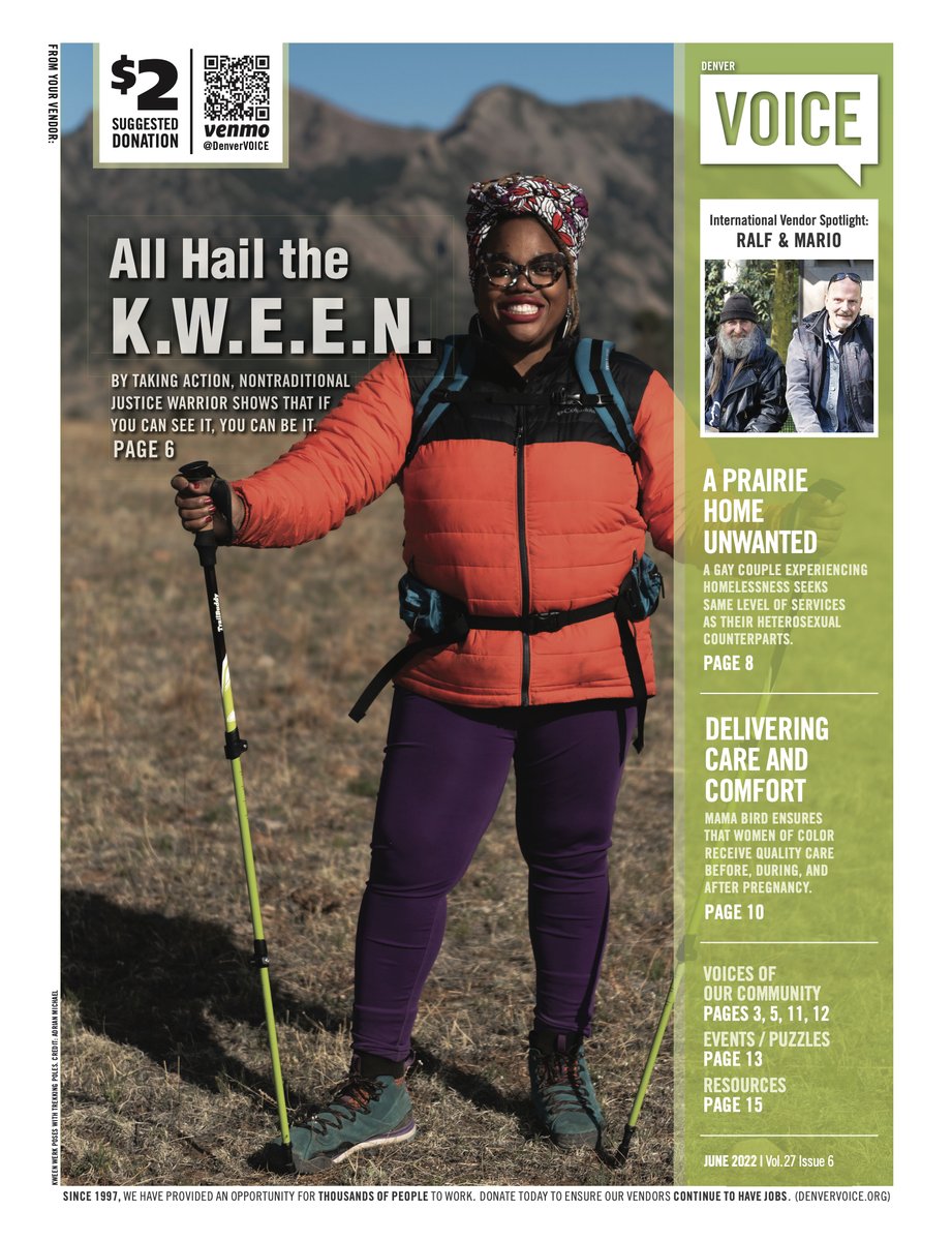 Hi friends. Our very own Kween Werk is gracing the cover of the Denver Voice! Click the link to read their full story:

Photography by @iamadrianmichael
