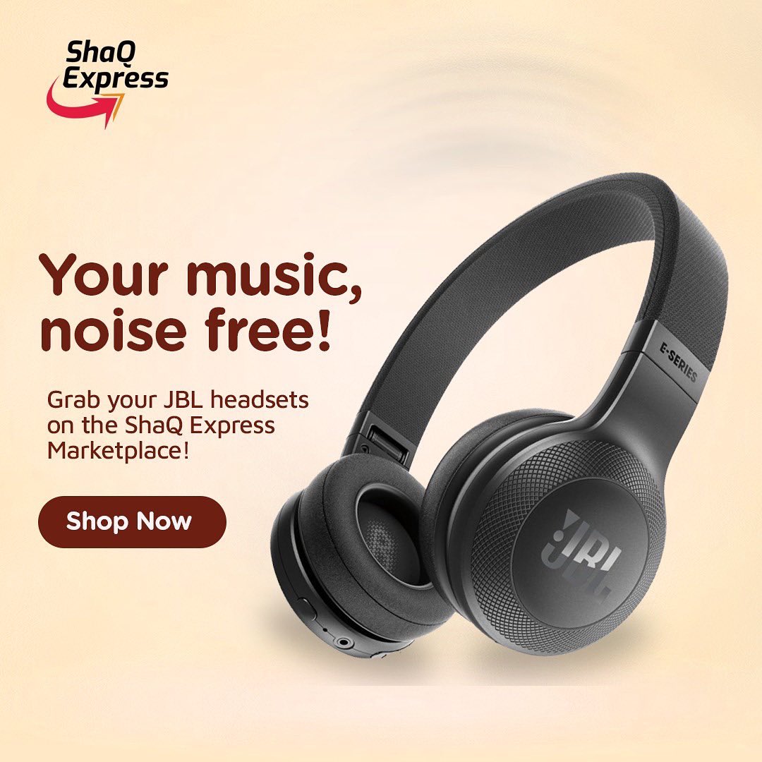 ShaQexpress's tweet photo. Immerse yourself in an amazing sound experience! Get your JBL headsets from @kobby_trading on the ShaQ Express Marketplace and weโll deliver right to your doorstep at no charge at all!
Buy now: https://t.co/lxzCn6jtFR
#shaqexpress #shaqexpressmarketplace #jblheadset https://t.co/wwds8AyjHU