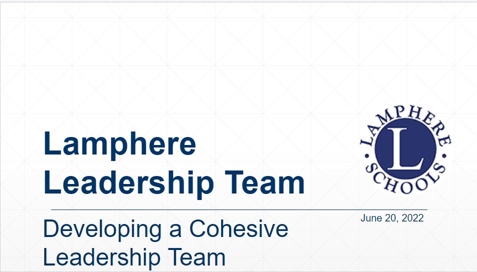 Great day with the <a href="/LamphereSchools/">Lamphere Schools</a> Leadership Team!  Hard working group embodying a high-performing, cohesive team ready to lead the district into the future.  Looking forward to continuing our work in August.