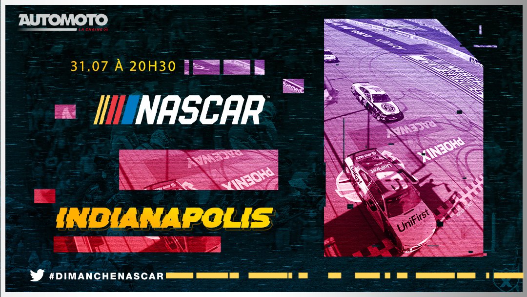 🔥 Ce dimanche, direction Indianapolis pour la NASCAR #DimancheNASCAR
📺 RDV ce soir à 20H30 sur Automoto la chaîne pour ne rien manquer