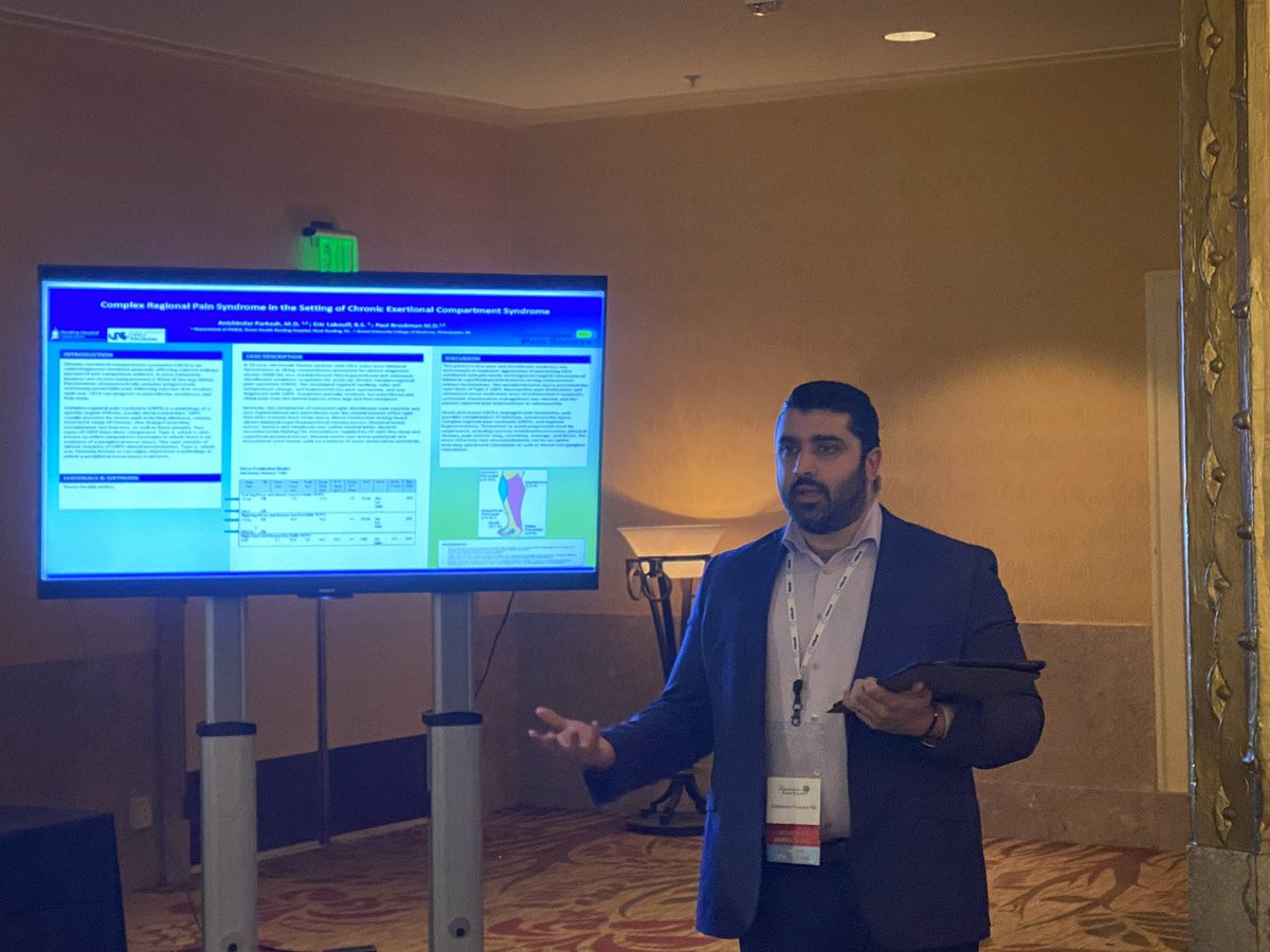 parkash_anish's tweet photo. Had great experience at the Pennsylvania Pain Socety conference recently held in Pittsburgh.I was able to moderate the poster presentations. Also got hands on at the cadaver lab learning SCS, DRG stimulation, SI joint fusion.Thank you @DrYeshMD for your mentorship! #painmedicine https://t.co/NcdOd4ZBcO