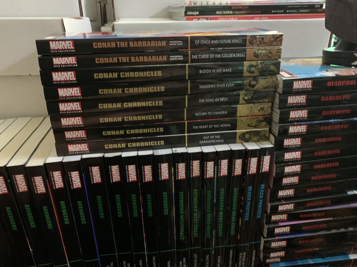 I’m getting closer to having them all w/5 more on order. But what are the chances that <a href="/Marvel/">Marvel Entertainment</a> will release the past few years of Conan in Epic Collections before the license is up? <a href="/MahmudAsrar/">Mahmud Asrar 🪲 NYCC E21</a> <a href="/LongboxHeroes/">Longbox Heroes</a>