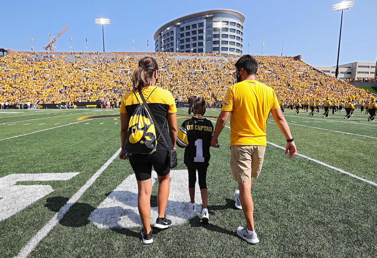 The best tradition in college sports is getting a new soundtrack. After asking fans to vote for the next song to accompany the Hawkeye Wave, one idea came up repeatedly: Let the Kid Captains decide. Starting this season, each Kid Captain will select the song for their game.