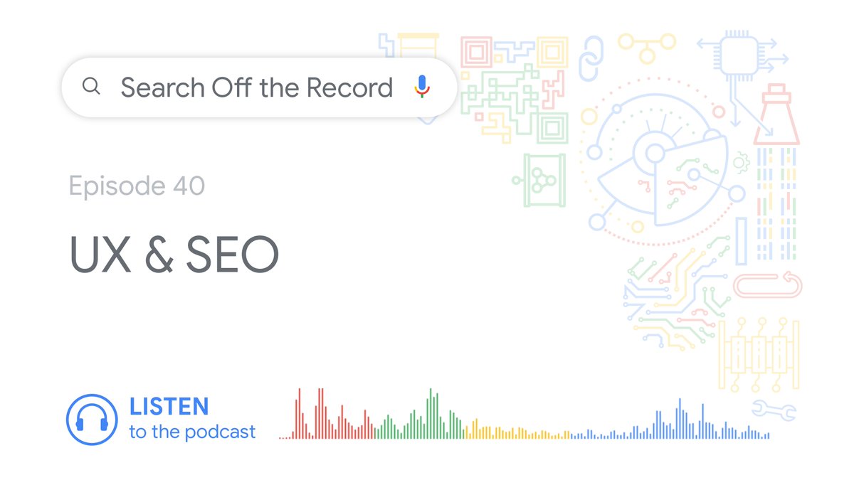googlesearchc's tweet photo. 🎙️From interstitials to site structure, our Search experts @methode, @g33konaut, and @okaylizzi explore the relationship between #UX and #SEO in this episode of Search Off the Record. 

🎧→ https://t.co/fASnz6kjHI https://t.co/GH6j6vHiQ5
