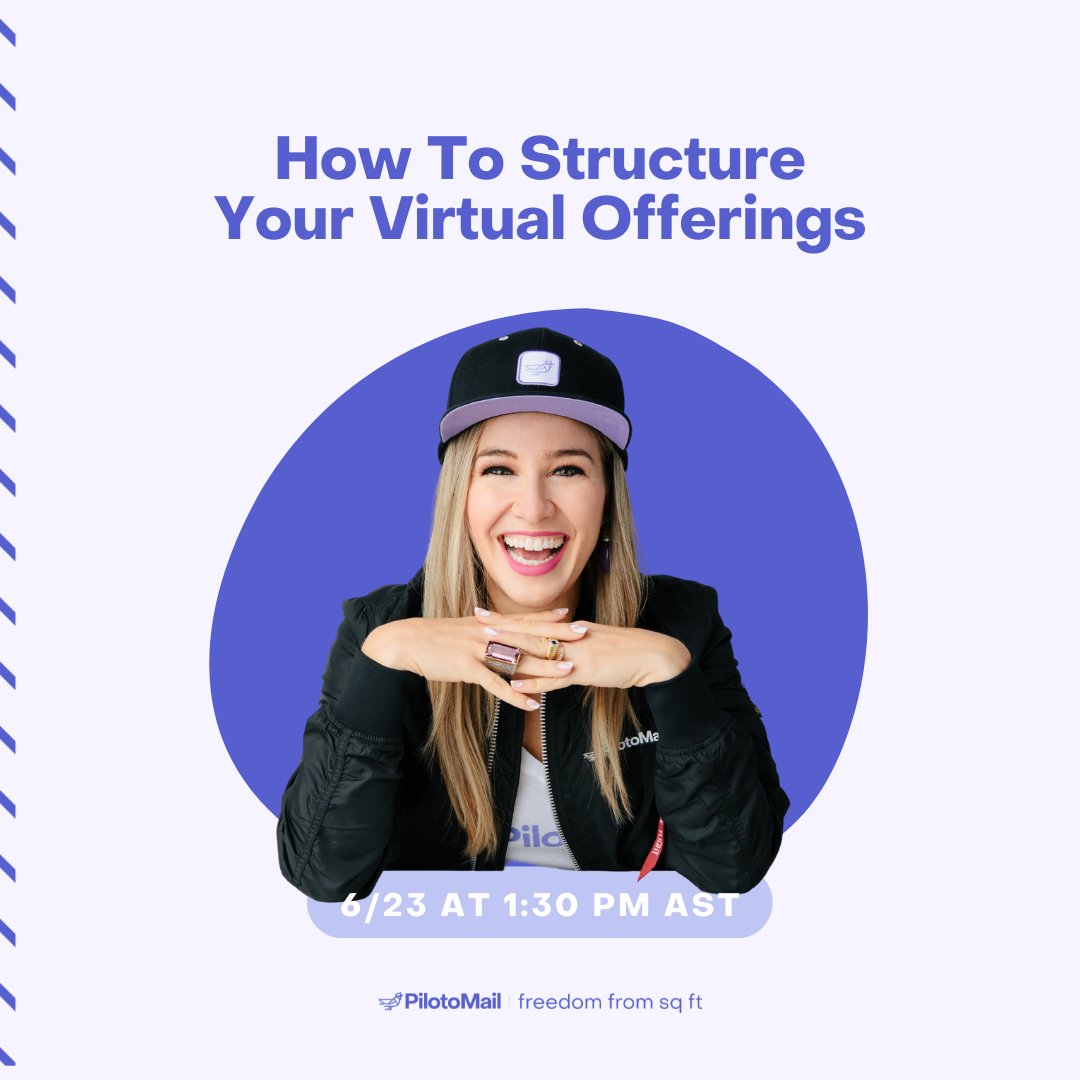 Discover the full potential of a virtual office. ⚡️ 

Tomorrow, join our live webinar to create and restructure your virtual offering plan. You’ll learn what a successful virtual office looks like and how to create your own.

📌 Register for free at bit.ly/StructureVO.